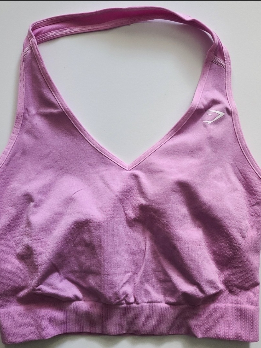 Gymshark Pastel Pink Halter Seamless Sports Bra - Picture 4 of 5